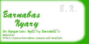 barnabas nyary business card